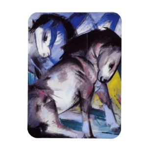 Två hästar (av Franz Marc) Magnet