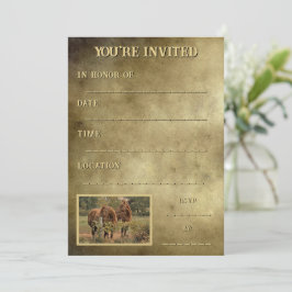 Två hästar för den landsbygden eller för Farm Till Inbjudningar