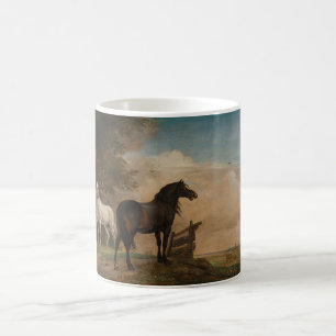 Två hästar i en Meadow nära Grind (Paulus Potter) Kaffemugg