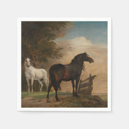 Två hästar i en Meadow nära Grind (Paulus Potter) Pappersservett