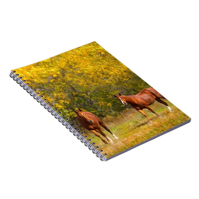 Två hästar i nedgång anteckningsbok (Högra Sidan)