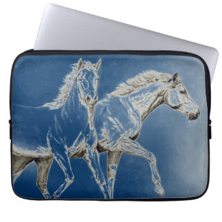 Två hästar laptop sleeve