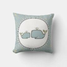 Två havsvalveter Blå & Guld Boutique Barnkammare