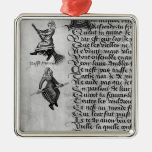 Två häxor från 'Le Kämpa för des Dames Julgransprydnad Metall