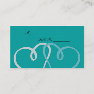 Två hearinkort Bröllop Placeringskort