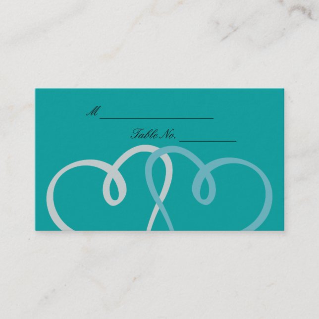 Två hearinkort Bröllop Placeringskort (Framsida)