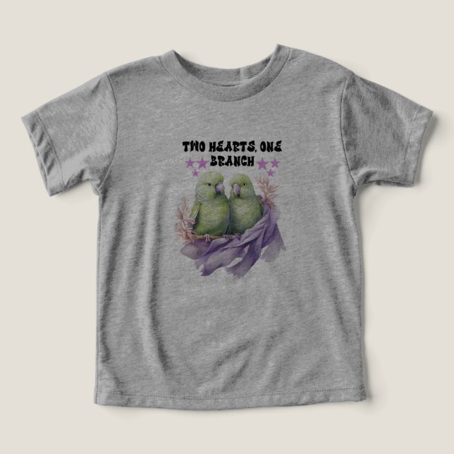 Två+Hearter+One+Gren+Småbarn+Tee T Shirt (Design Framsida)