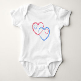 Två Hearter som en Baby Jersey Bodykostym T Shirt