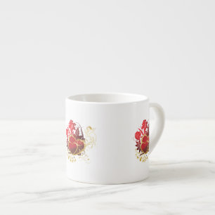 Två Hearts Bouquet Espressomugg