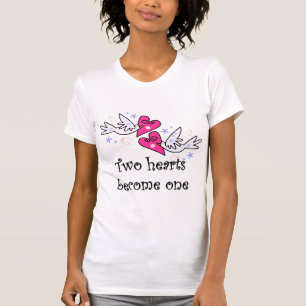 Två Hearts-skjortor och Bröllop-gåvor T-shirt