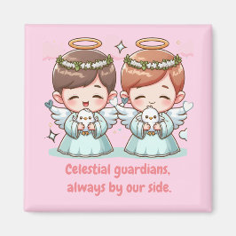 Två himmelska vårdnadshavare magnet