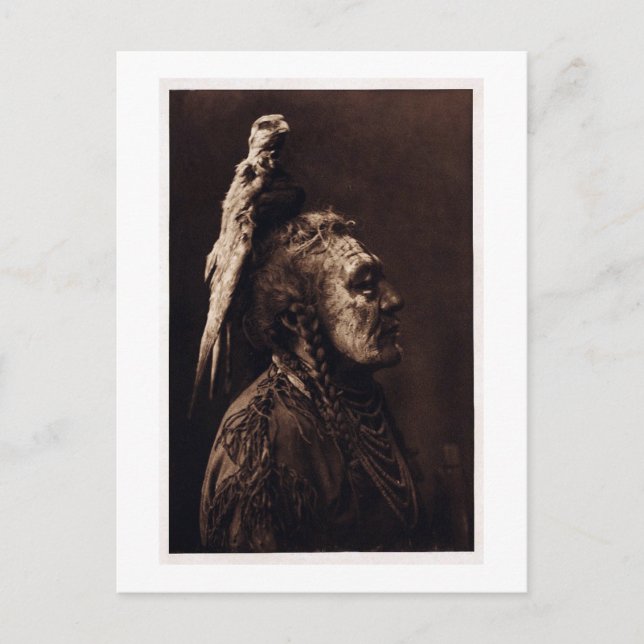 Två histles, en Kråka Medicine Man. Vykort (Framsida)