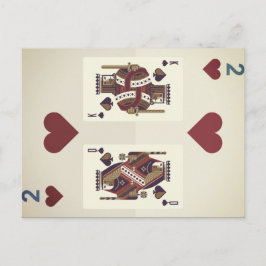 Två hjärtan - drottning och Kung Vykort