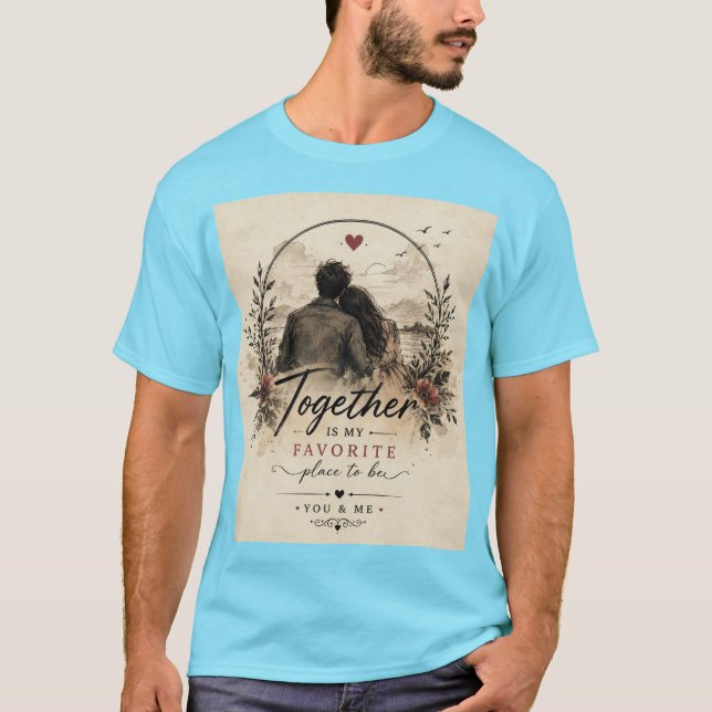Två hjärtan, en berättelse. t shirt (Framsida)