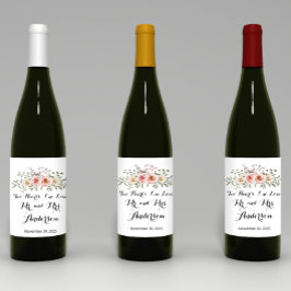 Två hjärtan En Kärlek Rosa Cream Ro Vinflaska Etikett