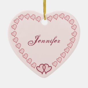 Två hjärtan för ornament