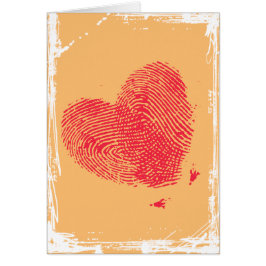Två hjärtan hälsningskort