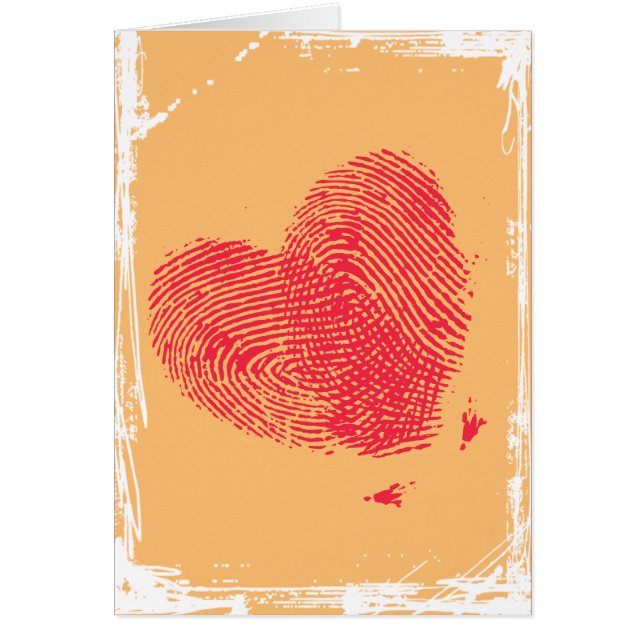 Två hjärtan hälsningskort (Framsidan)