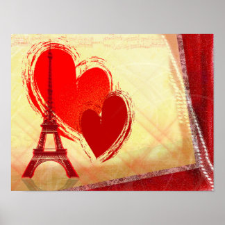 två hjärtan i Paris Poster