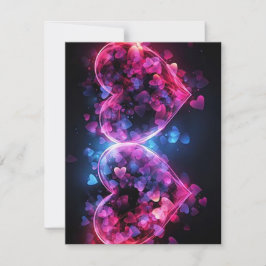 Två hjärtan julkort