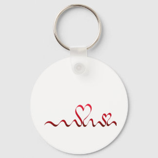 Två hjärtan nyckelring