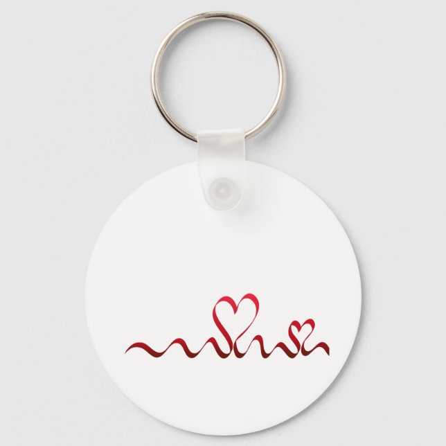 Två hjärtan nyckelring (Framsida)