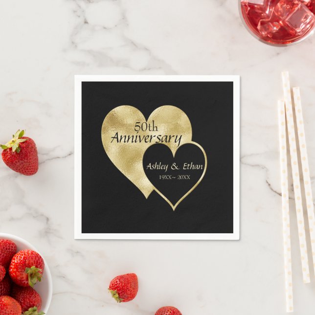 Två hjärtan pappersservett (Insitu)