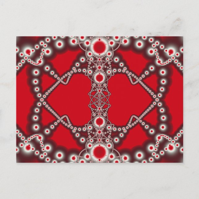 Två hjärtavalentinFractals Helg Vykort (Framsida)