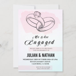 Två hjärtefrågor, två Ringar Förlovad ett löfte om Inbjudningar