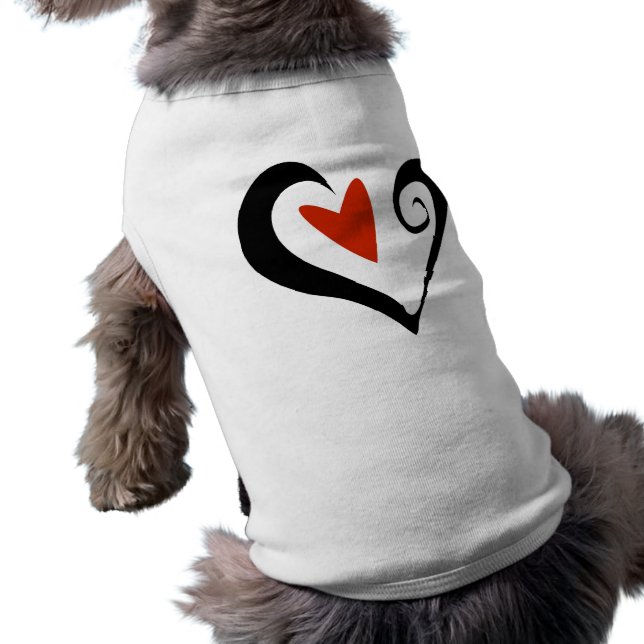 Två Hjärter som betat som ett Hundtröja (Baksidan)