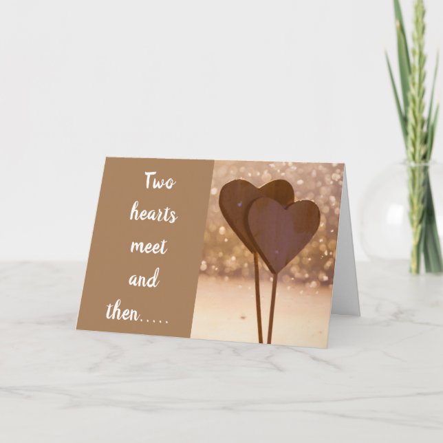 "TVÅ HJÄRTMÖTEN" SEDAN MARRAIGE HELGKORT (Framsida)