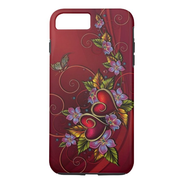 Två hjärtor Case-Mate iPhone skal (Baksida)