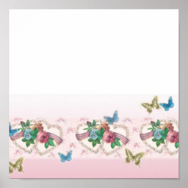 TVÅ HJÄRTOR ETT MITT BRÖLLOP-INTYG POSTER