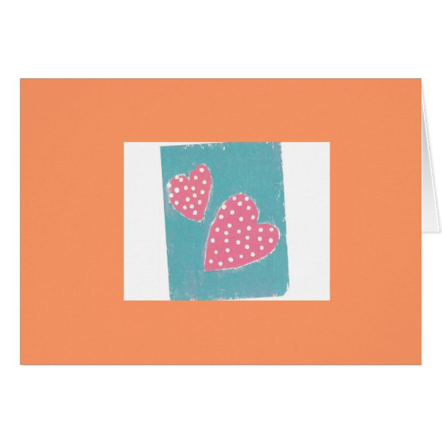 Två hjärtor förbättrar än en hälsningskort (Framsidan Horizontal)