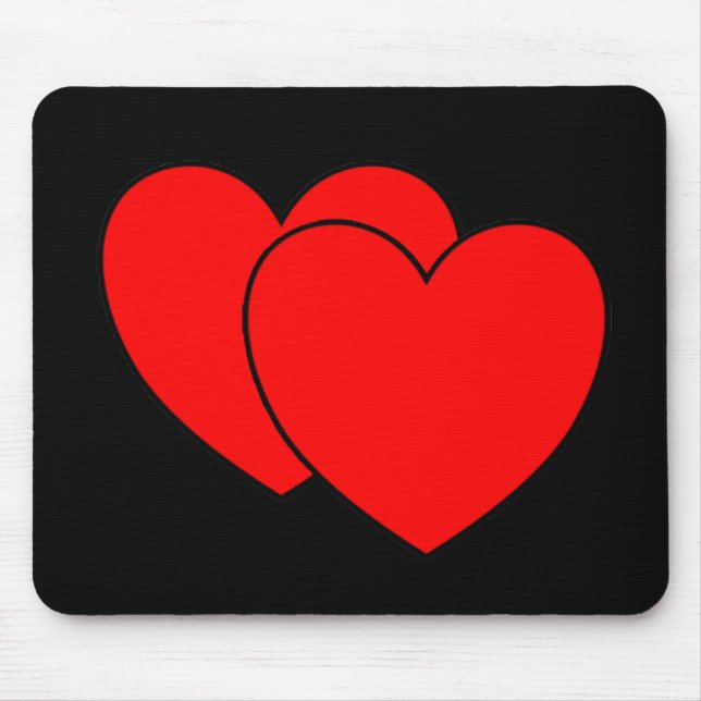 Två hjärtor Mousepad Musmatta (Framsidan)