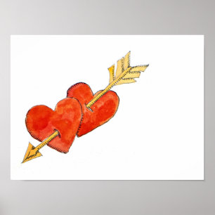 Två hjärtor - pil 2011 poster