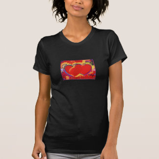 Två hjärtor som en tee shirt