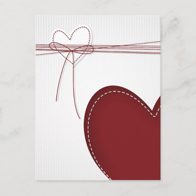 Två hjärtor vykort (Framsida)