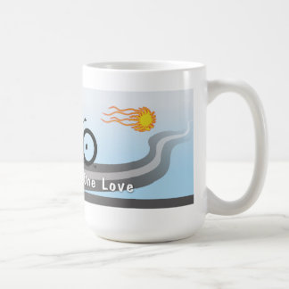 Två hjul en kärlek kaffemugg