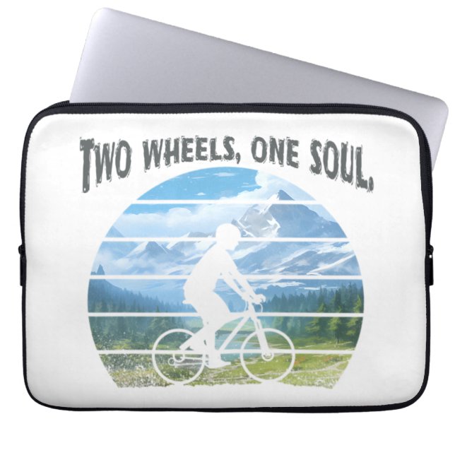Två hjul, en själ. laptop fodral (Framsidan)