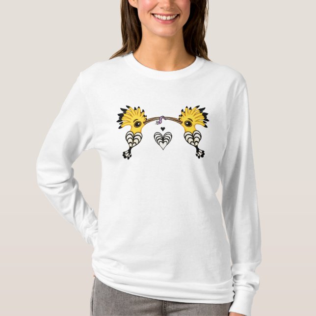 Två Hoopofåglar och Mask T-Shirt (Framsida)