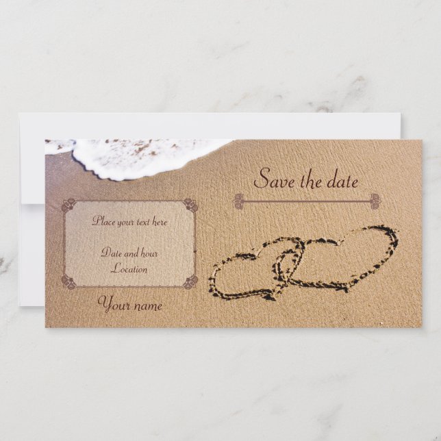 Två hörningar i Spara datum i och spara det Spara Datumet (Framsida)