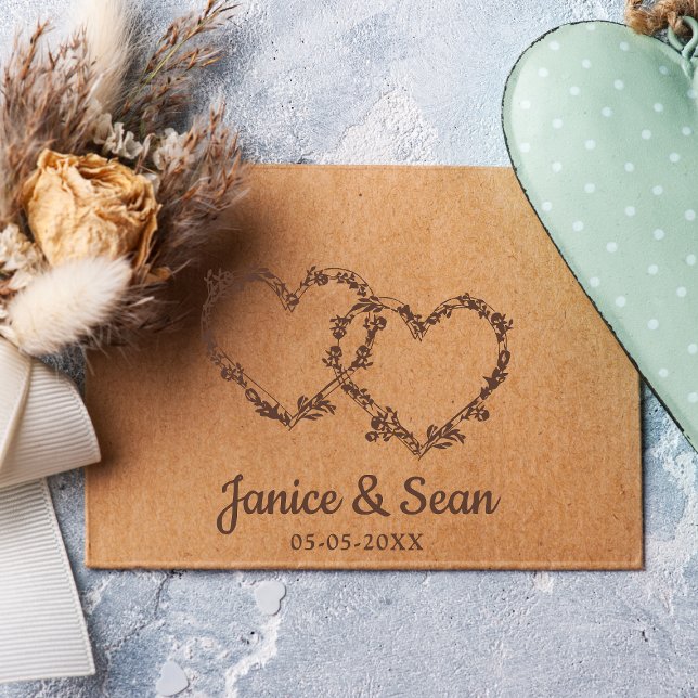 Två hörningar med Grenar & Wildblommor Stämpel (Skapare uppladdad)