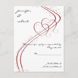 Två hörningar som ett svarskort inbjudan vykort