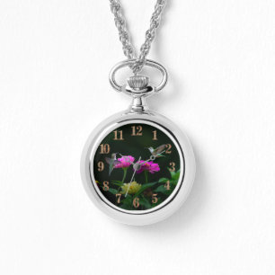 Två Hummingbird Necklace eWatch Watch Watch Armbandsur