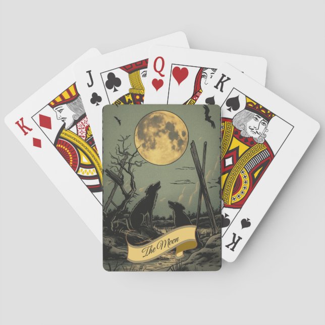 Två Hundar och Måne Casinokort (Baksidan)