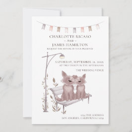 Två Hundar på ett bänkdjur, Bröllop Meddelande