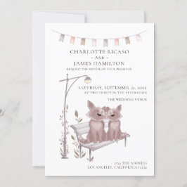 Två Hundar på ett bänkdjur, Bröllop Meddelande