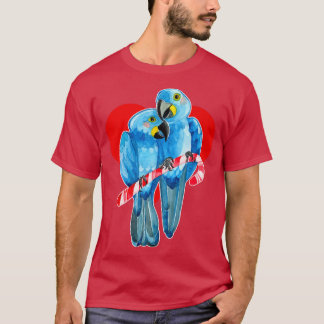 Två Hyacint Macaw-parroter som uppträder på Candy  T Shirt