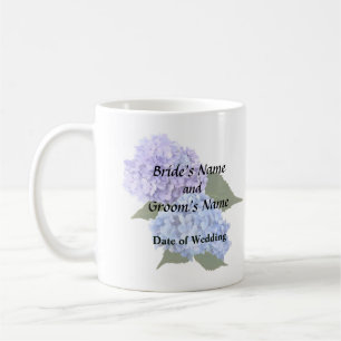 Två Hydrangea Lavender och Blue Kaffemugg
